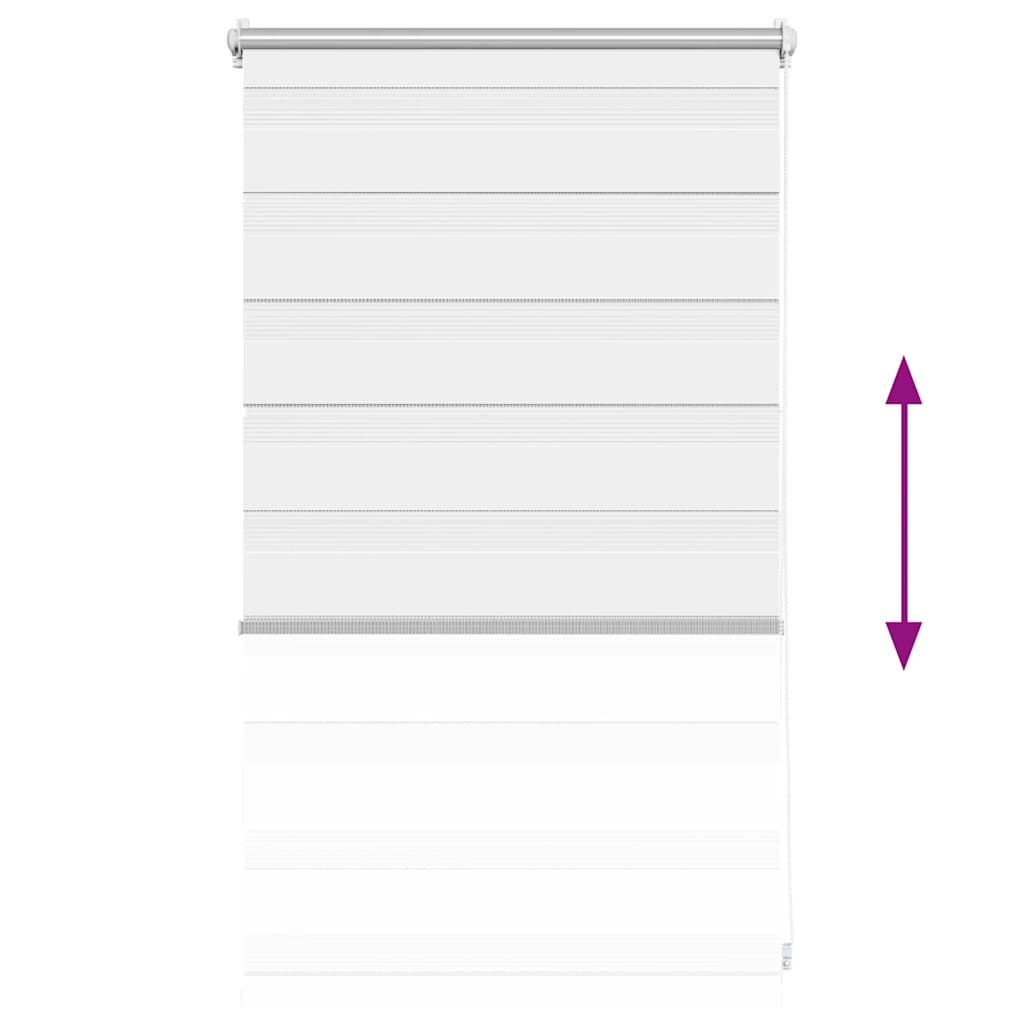 Zebra Blind 50.9 x 100 cm, fabric width 46.7 cm, White