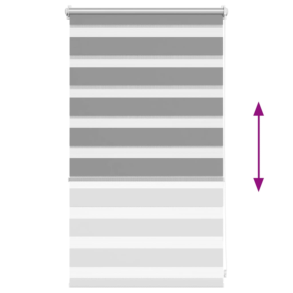 Zebra blind 50.9 x 100 cm, fabric width 46.7 cm, grey