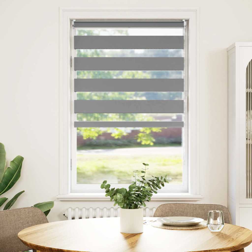 Zebra blind 50.9 x 100 cm, fabric width 46.7 cm, grey