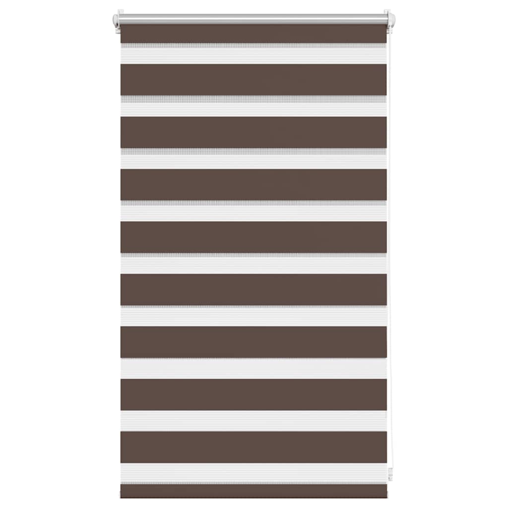 Zebra Roller Blind 50.9 x 100 cm, Fabric Width 46.7 cm, Coffee Brown
