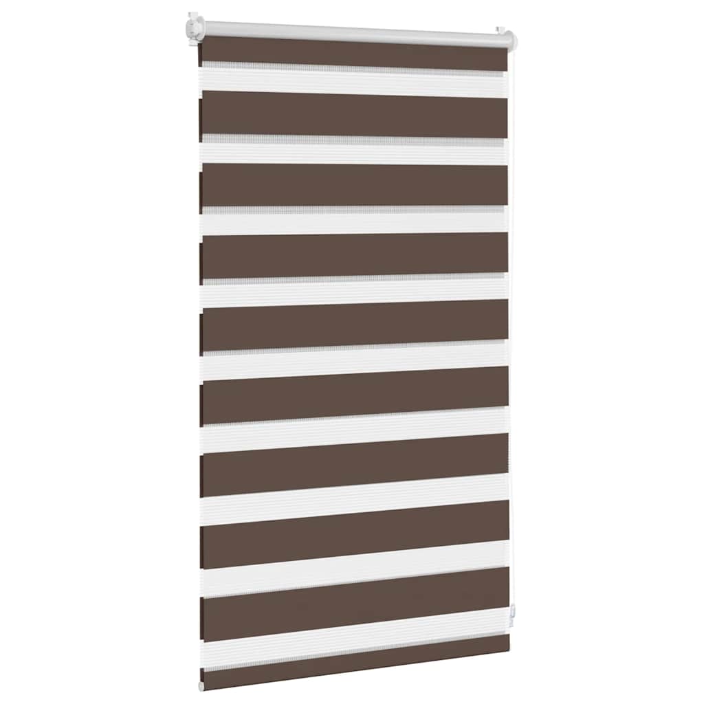 Zebra Roller Blind 50.9 x 100 cm, Fabric Width 46.7 cm, Coffee Brown