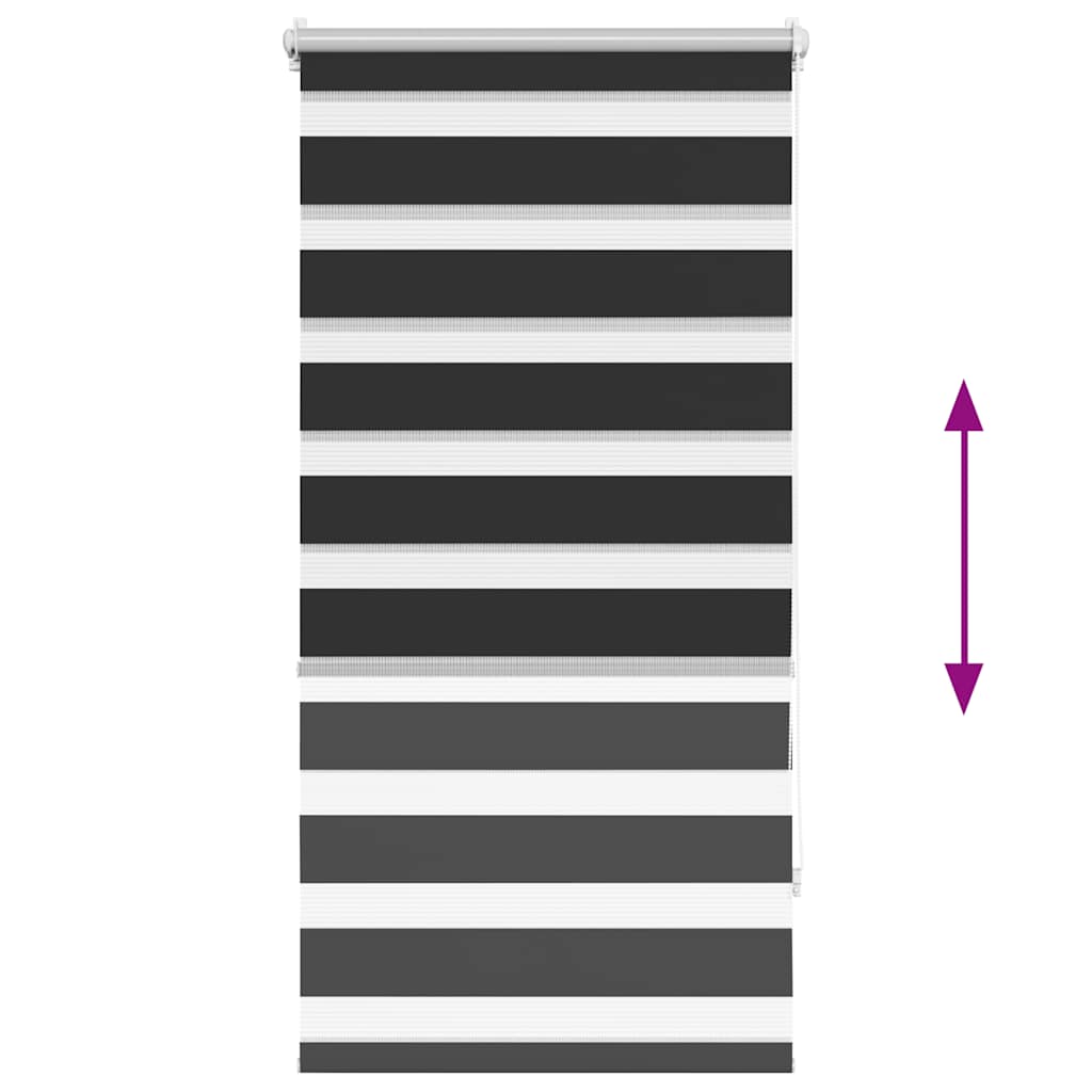 Zebra-Rollo 60,9 x 120 cm, Stoffbreite 56,7 cm, schwarz