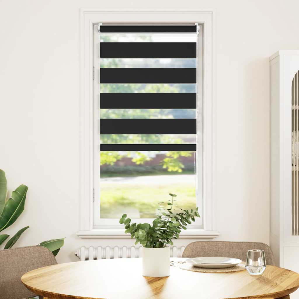 Zebra-Rollo 60,9 x 120 cm, Stoffbreite 56,7 cm, schwarz