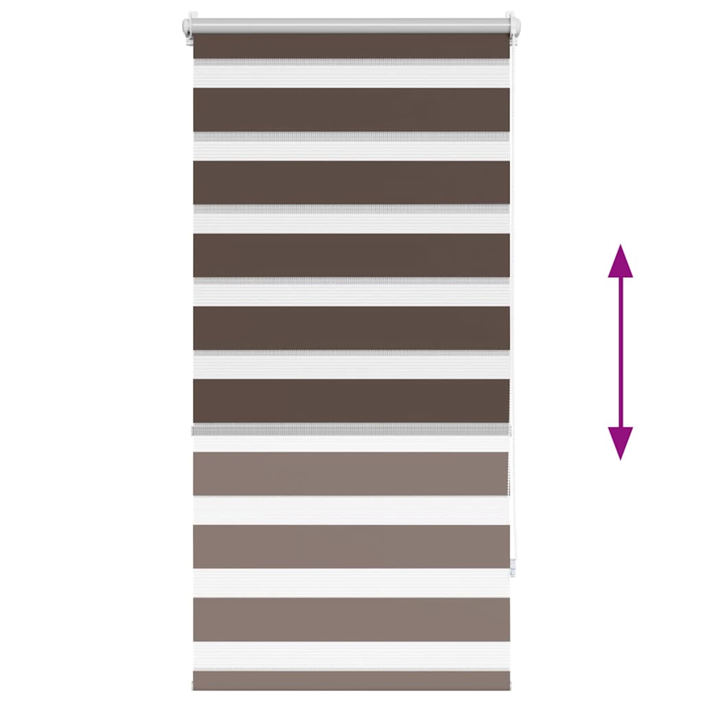 Zebra Shade 60.9 x 120 cm, Fabric Width 56.7 cm, Coffee Brown
