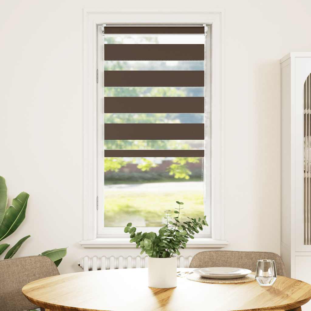 Zebra Shade 60.9 x 120 cm, Fabric Width 56.7 cm, Coffee Brown
