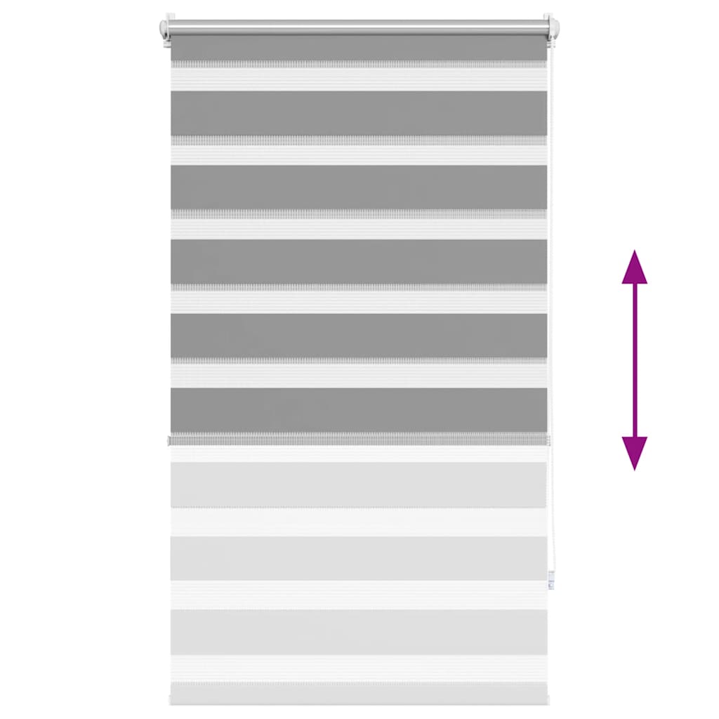 Zebra blind 70.9 x 120 cm, fabric width 66.7 cm, grey