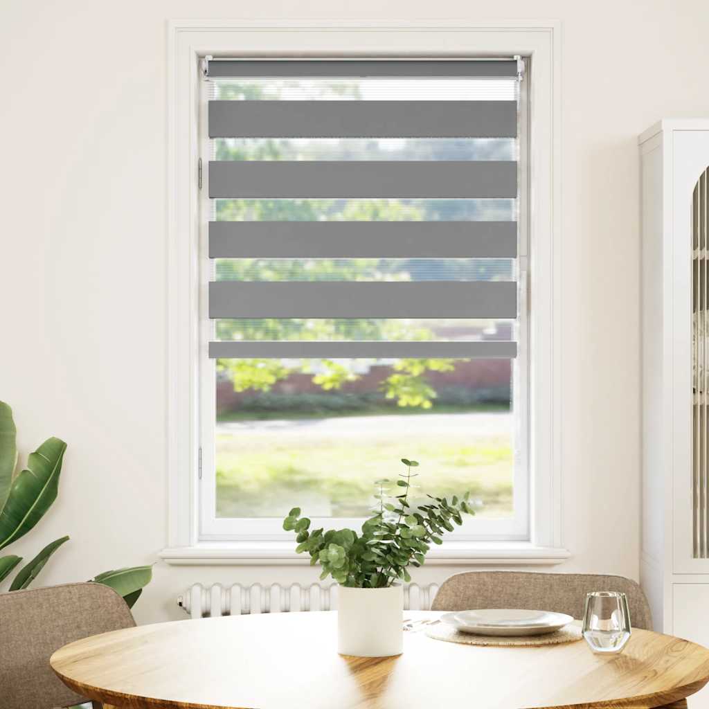 Zebra blind 70.9 x 120 cm, fabric width 66.7 cm, grey