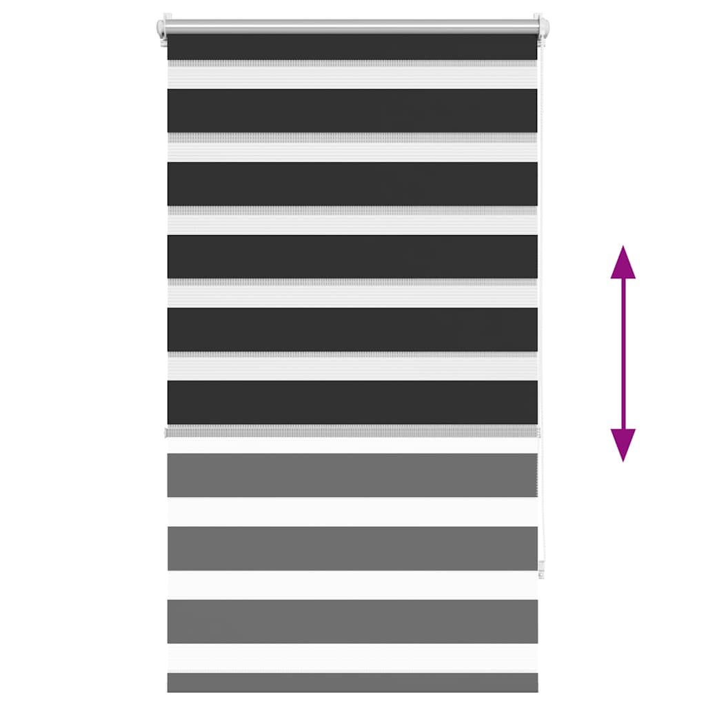 Zebra Blind 70.9 x 120 cm, fabric width 66.7 cm, black