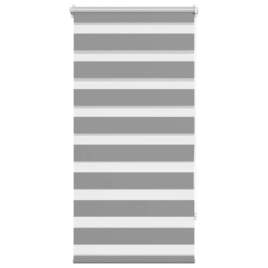 Store enrouleur zébré 80,9 x 150 cm, largeur du tissu 76,7 cm, gris