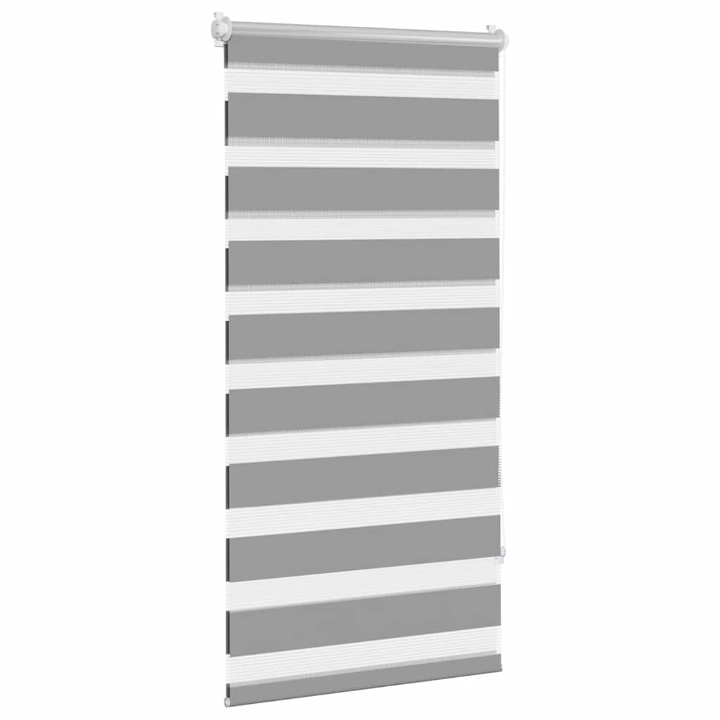 Store enrouleur zébré 80,9 x 150 cm, largeur du tissu 76,7 cm, gris