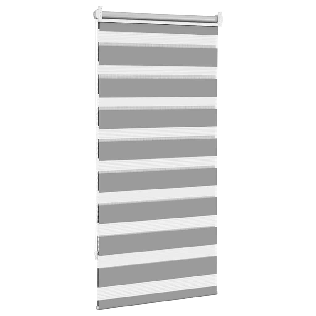 Store enrouleur zébré 80,9 x 150 cm, largeur du tissu 76,7 cm, gris