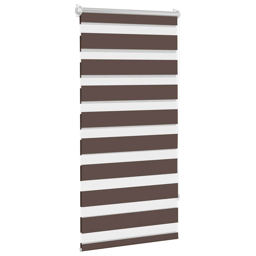 Zebra Roller Blind 80.9 x 150 cm, fabric width 76.7 cm, coffee brown