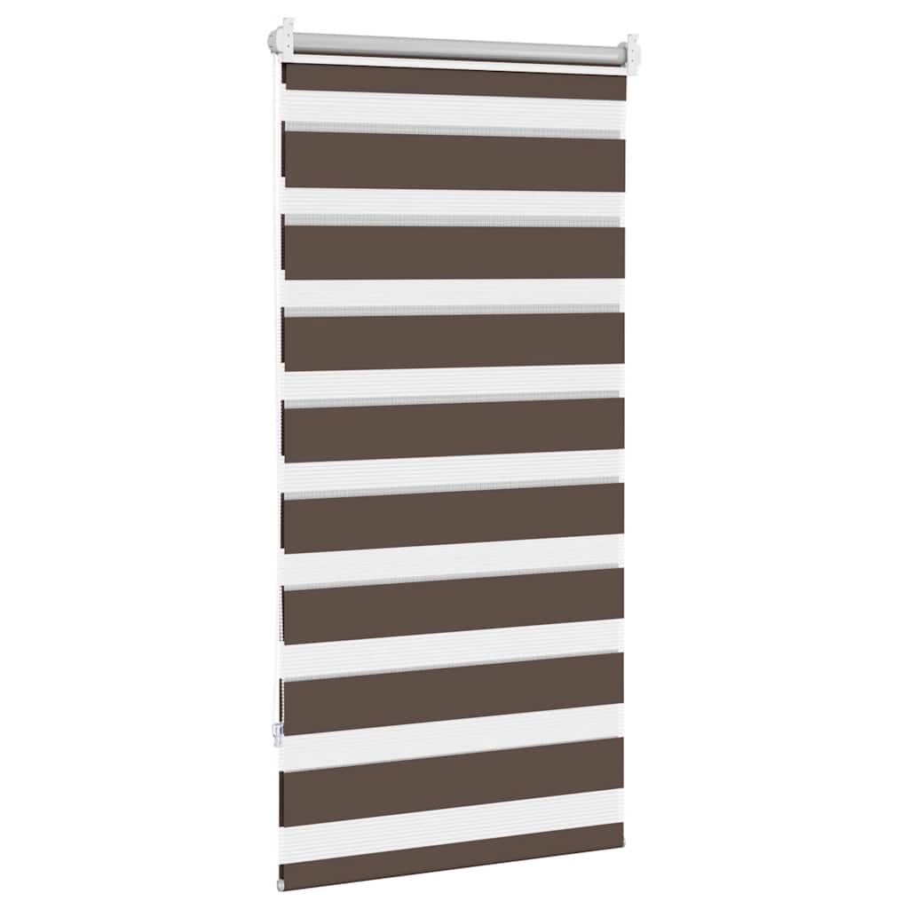 Zebra Roller Blind 80.9 x 150 cm, fabric width 76.7 cm, coffee brown