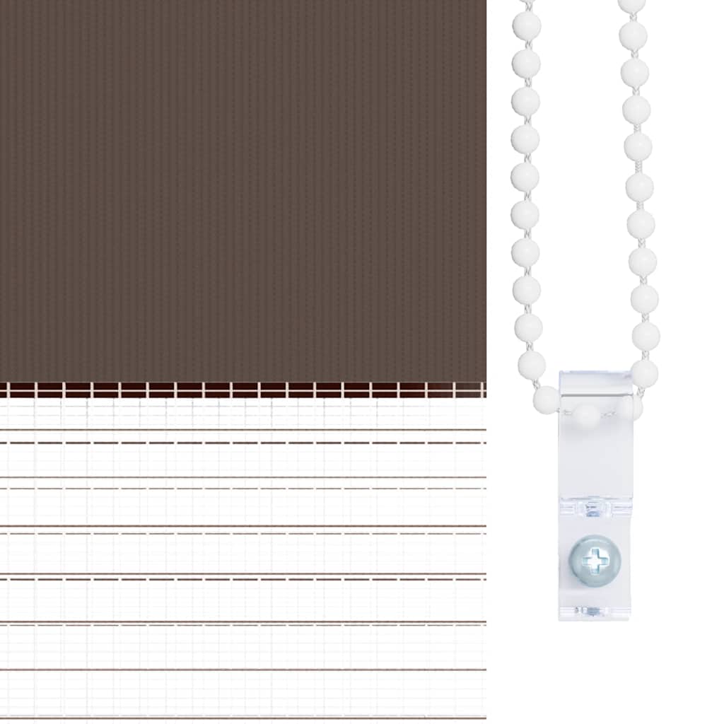 Zebra Roller Blind 80.9 x 150 cm, fabric width 76.7 cm, coffee brown