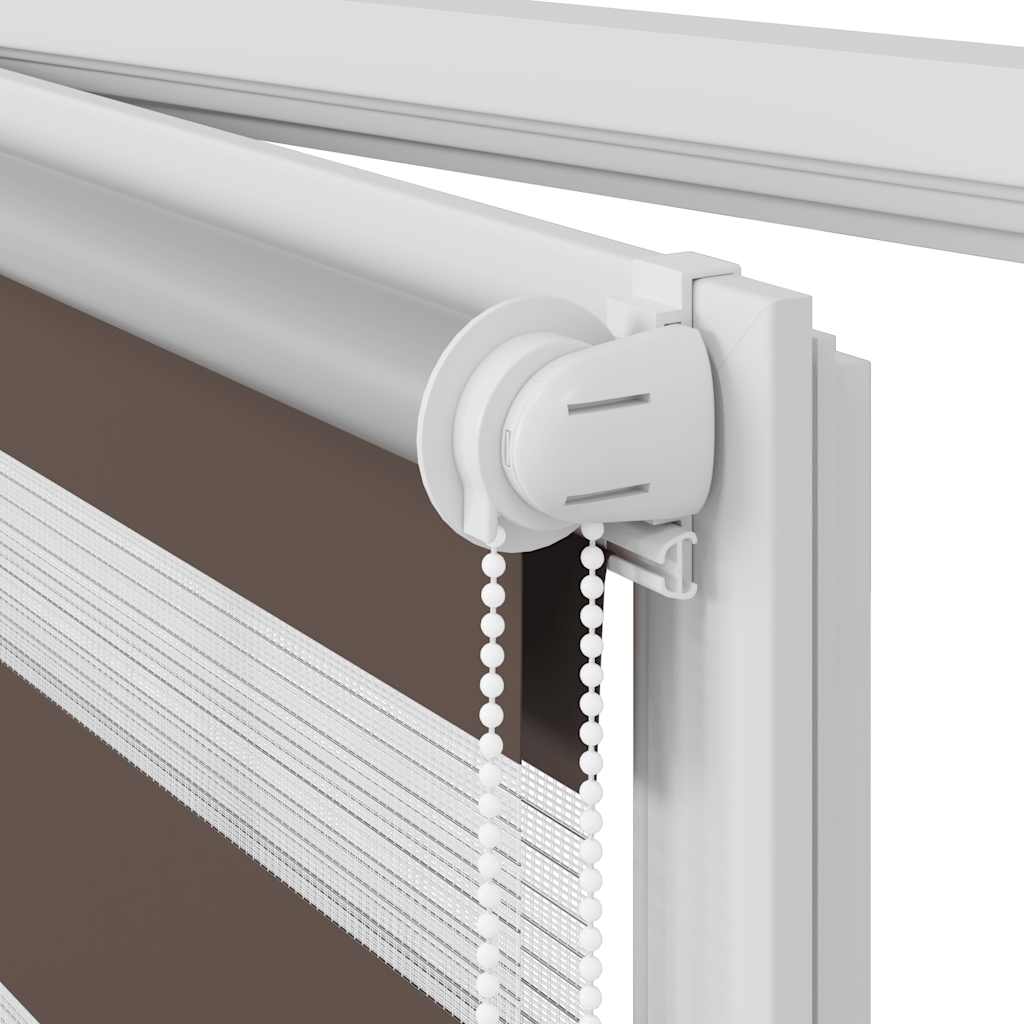 Zebra Roller Blind 80.9 x 150 cm, fabric width 76.7 cm, coffee brown