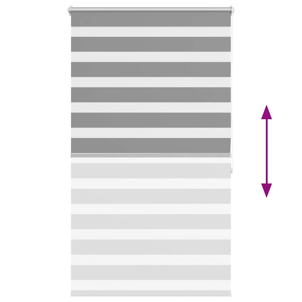 Zebra blind 80.9 x 175 cm, fabric width 76.7 cm, grey