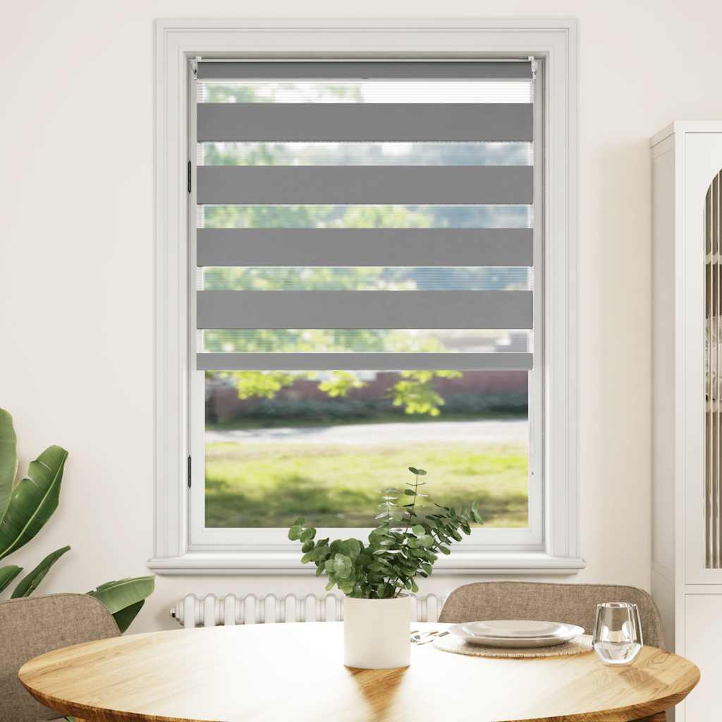 Zebra blind 80.9 x 175 cm, fabric width 76.7 cm, grey