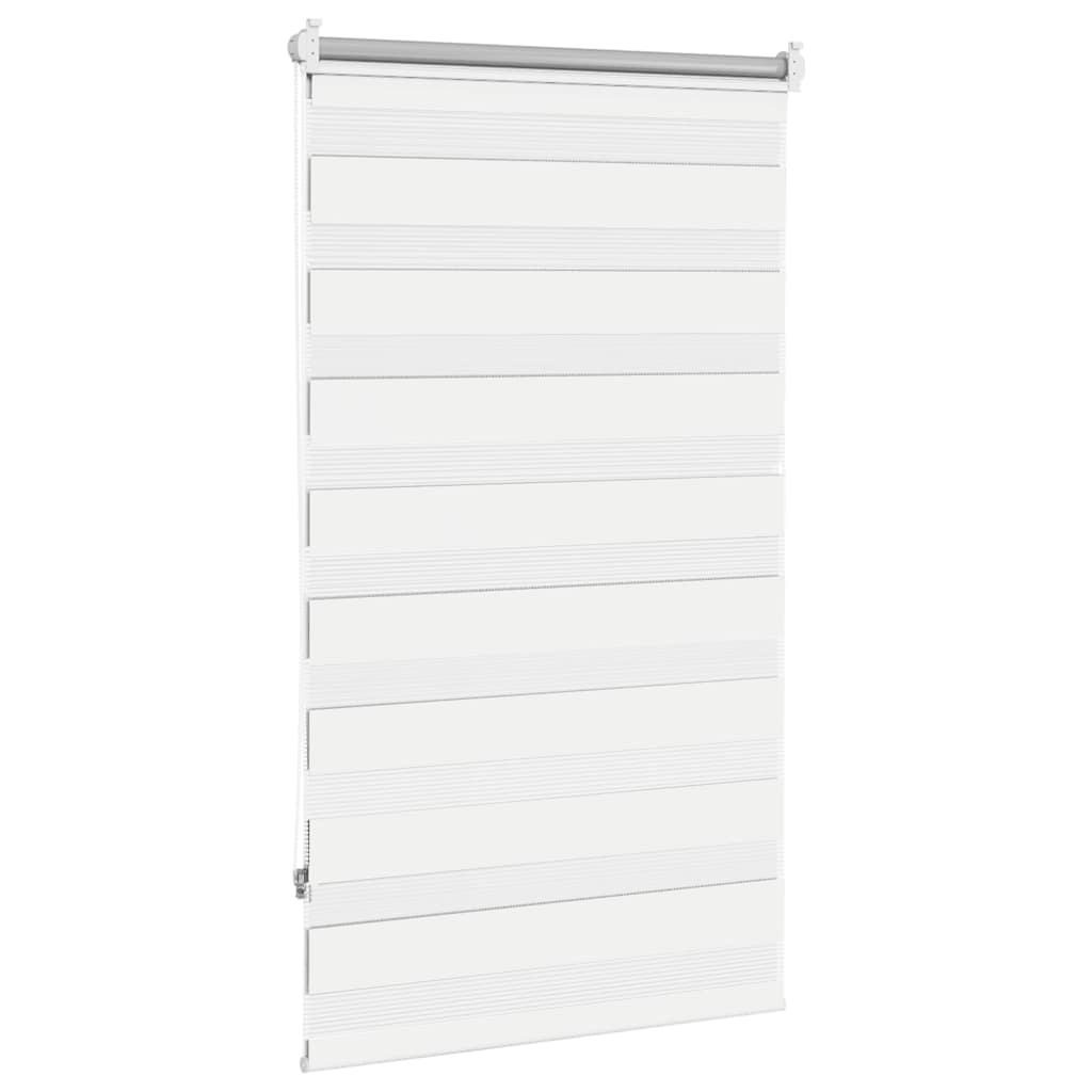 Zebra Roller Blind 90.9 x 150 cm, Fabric Width 86.7 cm, White