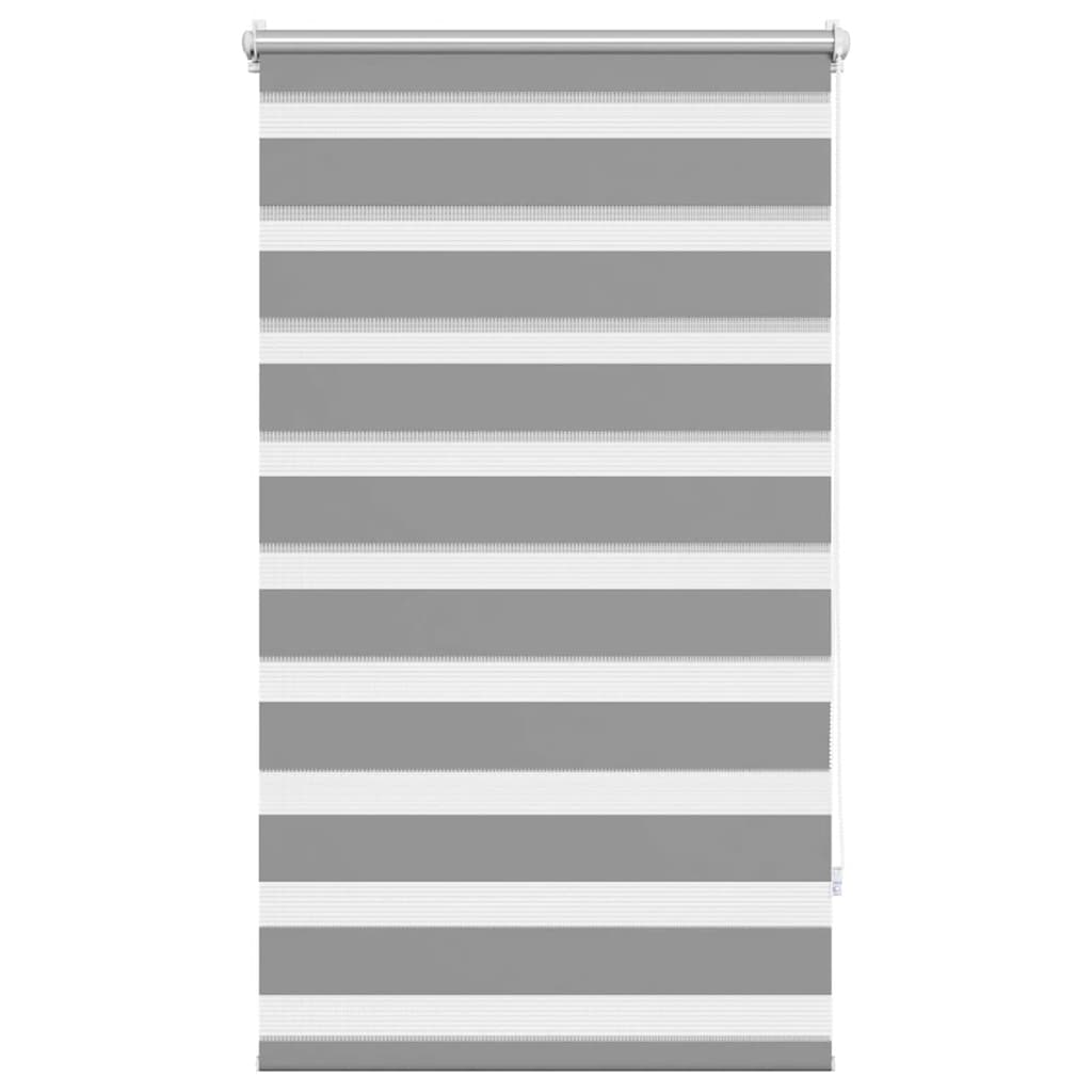 Zebra Roller Blind 90.9 x 150 cm, fabric width 86.7 cm, grey