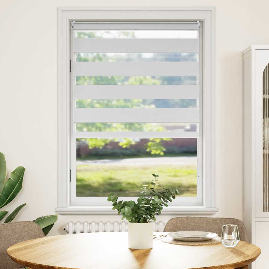 Zebra Pleated Blind 100.9 x 175 cm, fabric width 96.7 cm, white