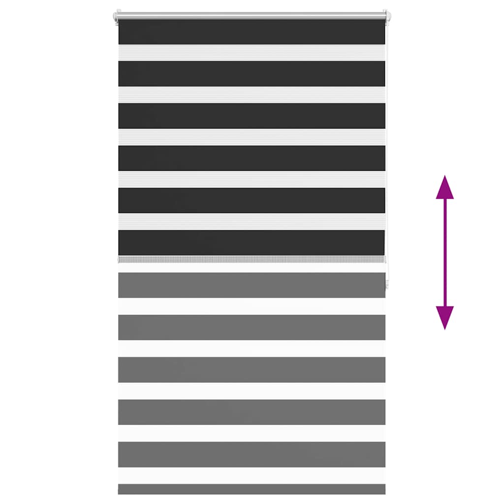 Zebra Blind 100.9 x 175 cm, fabric width 96.7 cm, black