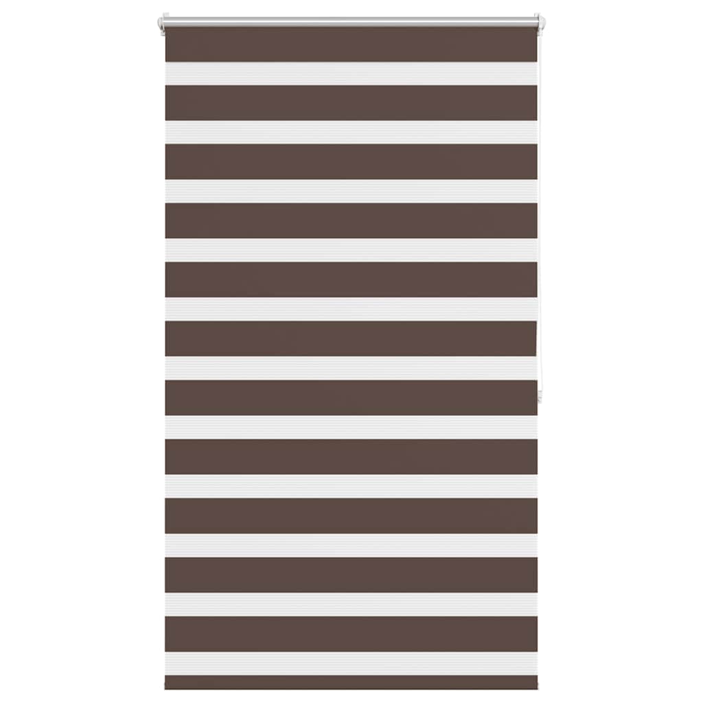 Zebra Roller Blind 100.9 x 175 cm, fabric width 96.7 cm, Coffee Brown