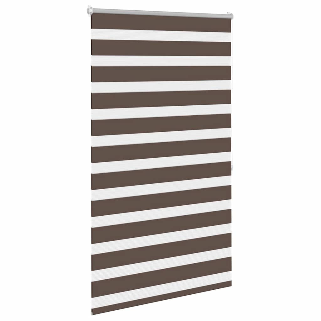 Zebra Roller Blind 100.9 x 175 cm, fabric width 96.7 cm, Coffee Brown