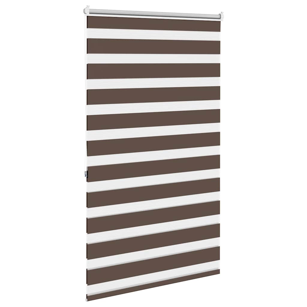 Zebra Roller Blind 100.9 x 175 cm, fabric width 96.7 cm, Coffee Brown