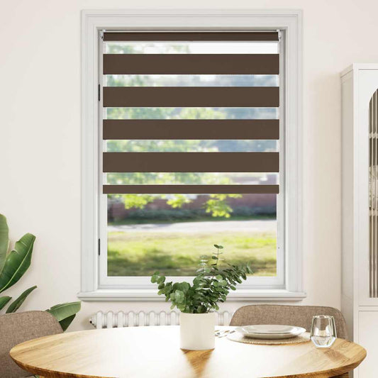Zebra-Rollo 100,9 x 175 cm, Stoffbreite 96,7 cm, Kaffeebraun