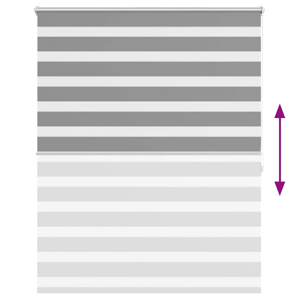 Zebra Pleated Blind 120.9 x 175 cm, Fabric width 116.7 cm, grey