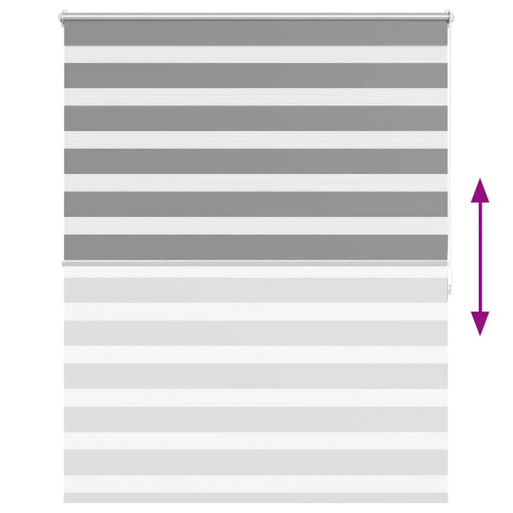 Zebra blind 140.9 x 175 cm, fabric width 136.7 cm, grey