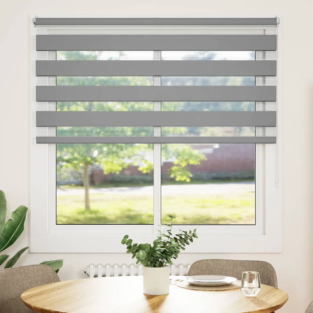 Zebra blind 140.9 x 175 cm, fabric width 136.7 cm, grey