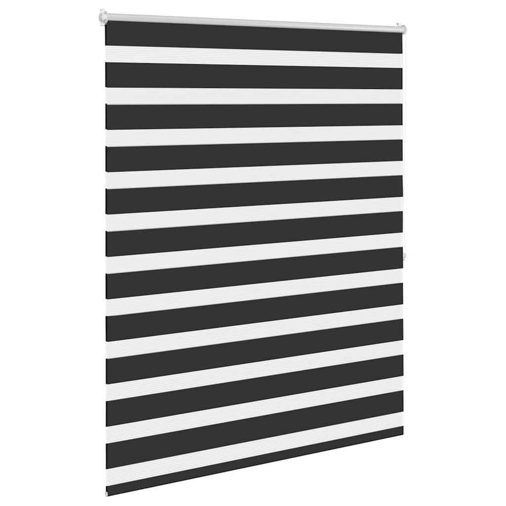 Store enrouleur zébré 140,9 x 175 cm, largeur du tissu 136,7 cm, noir