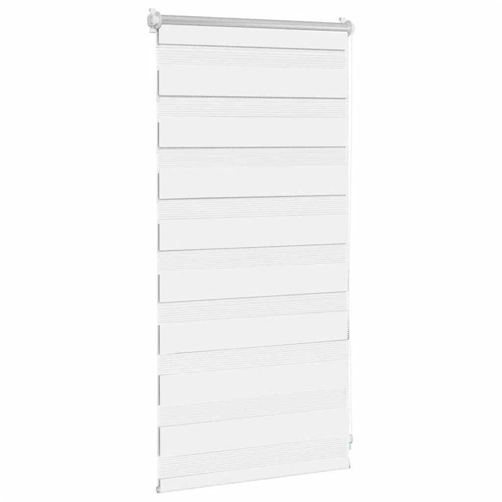 Store zébré 40,9 x 100 cm, largeur du tissu 36,7 cm, blanc