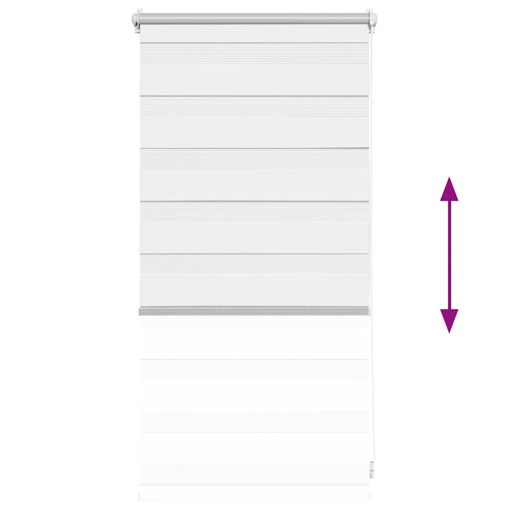 Store zébré 40,9 x 100 cm, largeur du tissu 36,7 cm, blanc