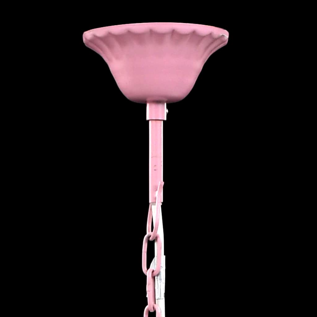 Chandelier 5 Bulbs Pink