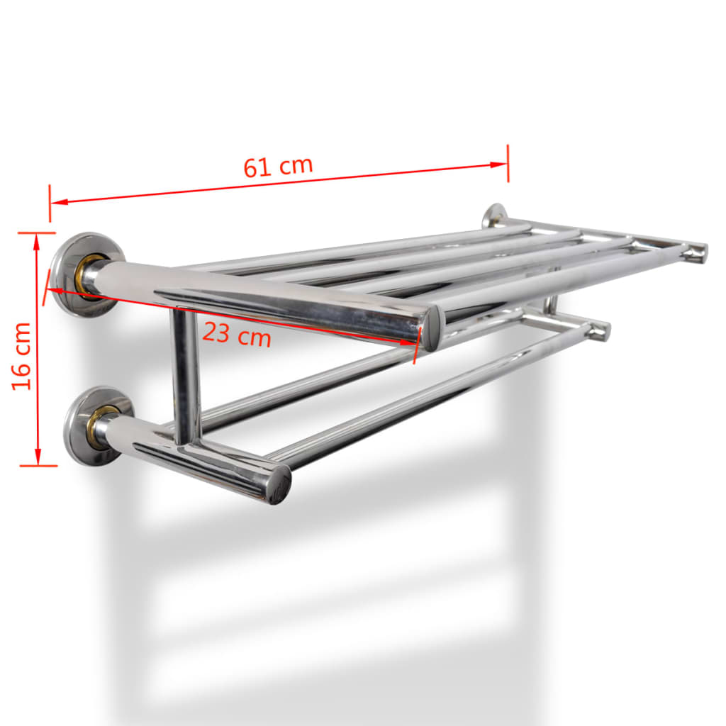 Towel Holder 6 Bars Stainless Steel