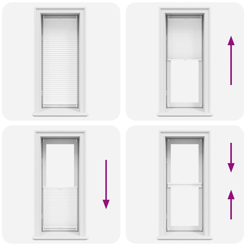 Pleated Blind Roller Blind Pleated Roller Blind 40x125cm White