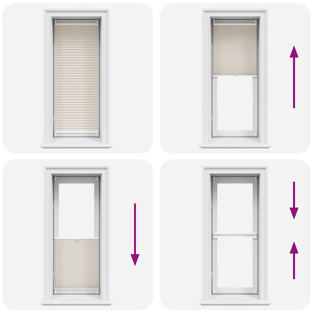 Store plissé 60x125cm Crème