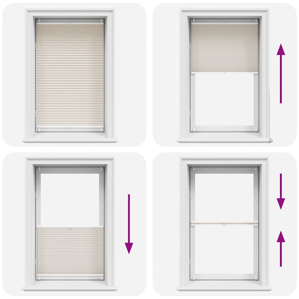 Pleated Blind Roller Blind Pleated Roller Blind 70x125cm Cream