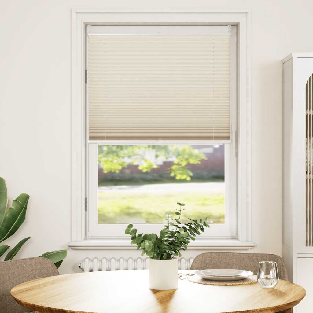 Pleated Blind Roller Blind Pleated Roller Blind 70x125cm Cream