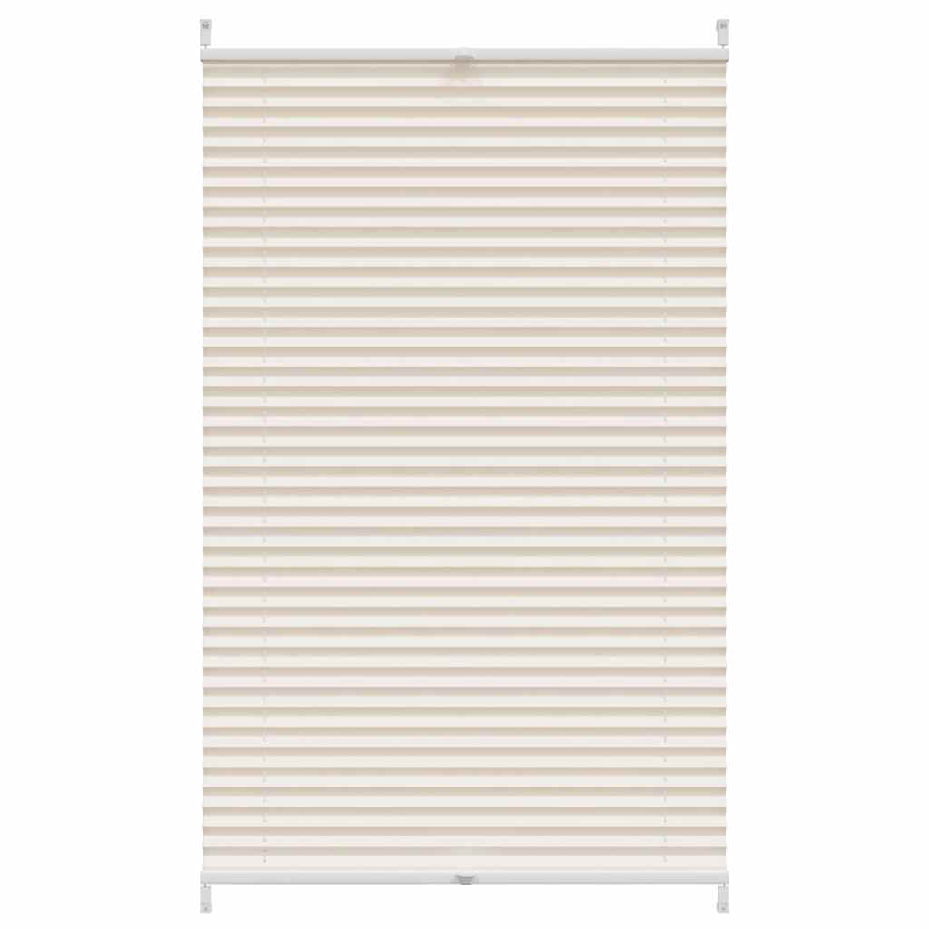 Pleated Blind Roller Blind Venetian Blind Clamp-On 90x125cm Cream