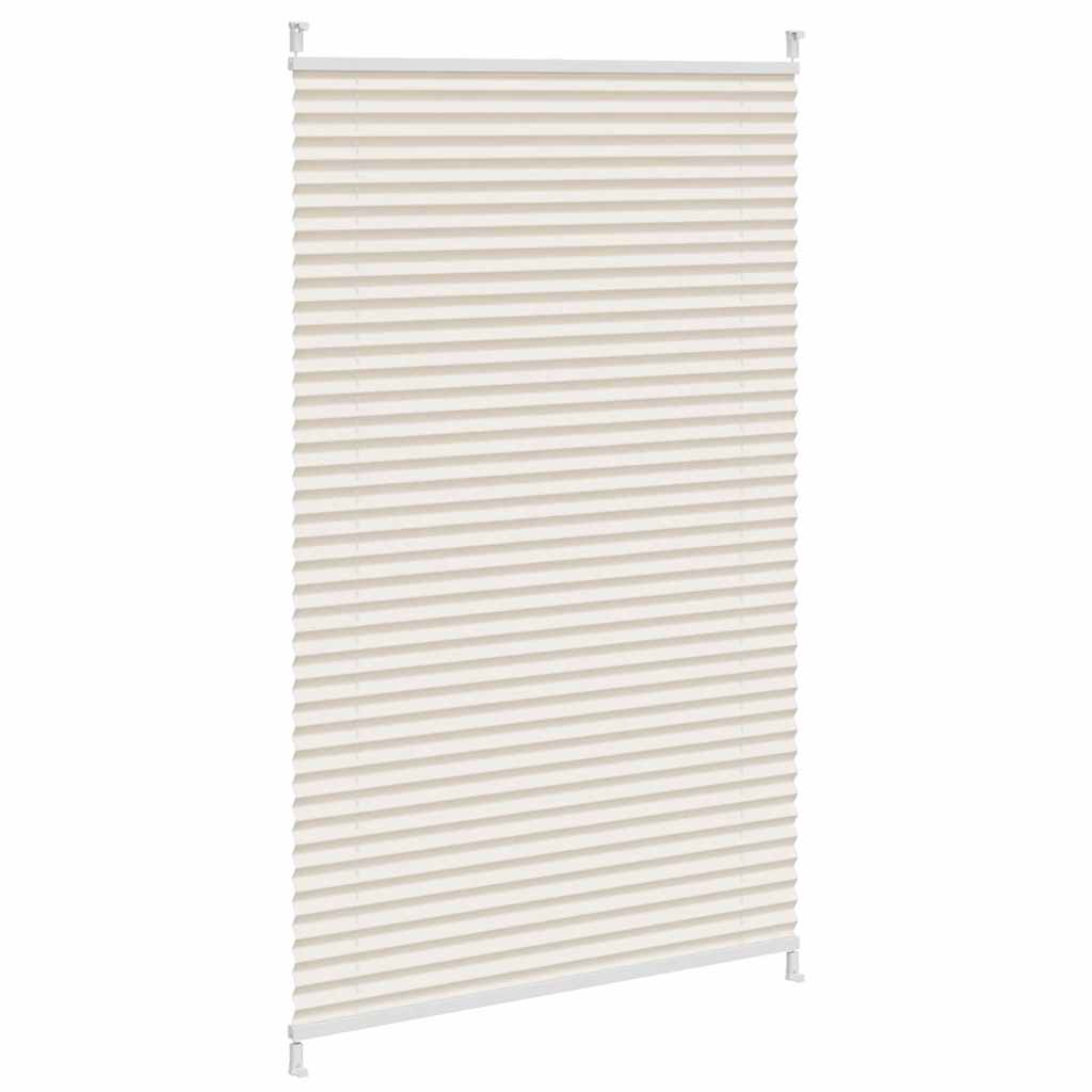 Pleated Blind Roller Blind Venetian Blind Clamp-On 90x125cm Cream