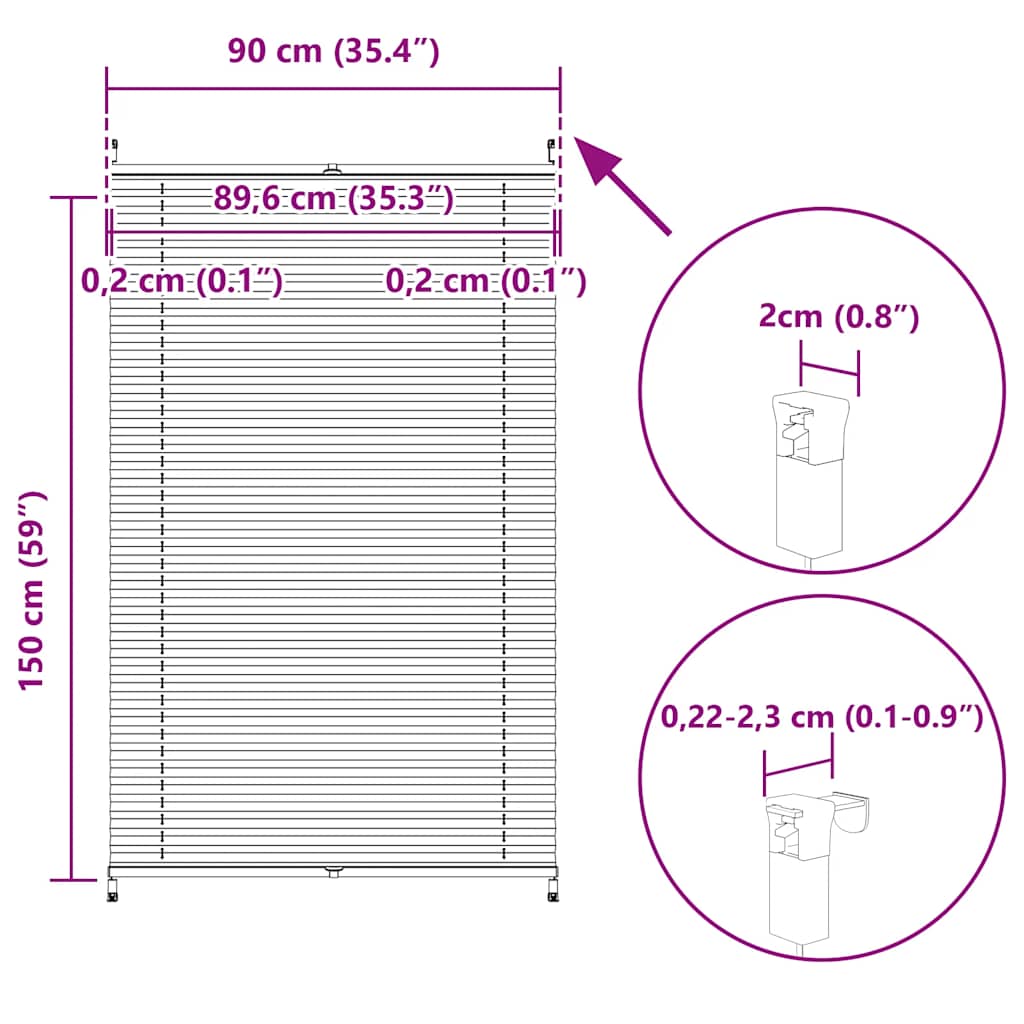 Plissee Rollo Jalousie Plisseerollo 90x150cm Creme
