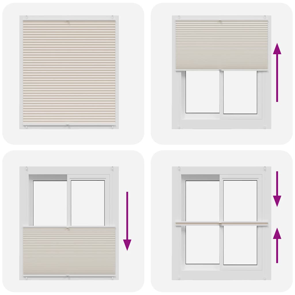 Store plissé 100x125cm Crème