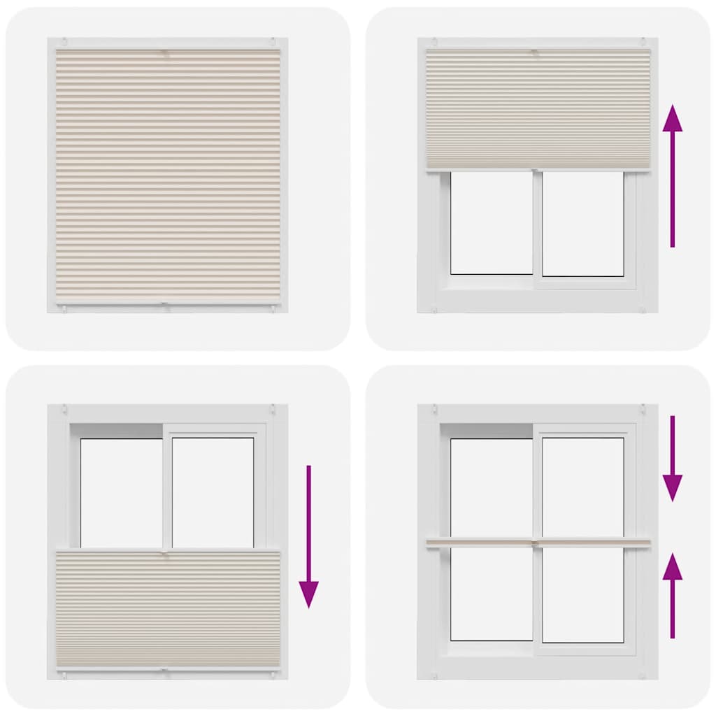 Store plissé 110x125cm Crème