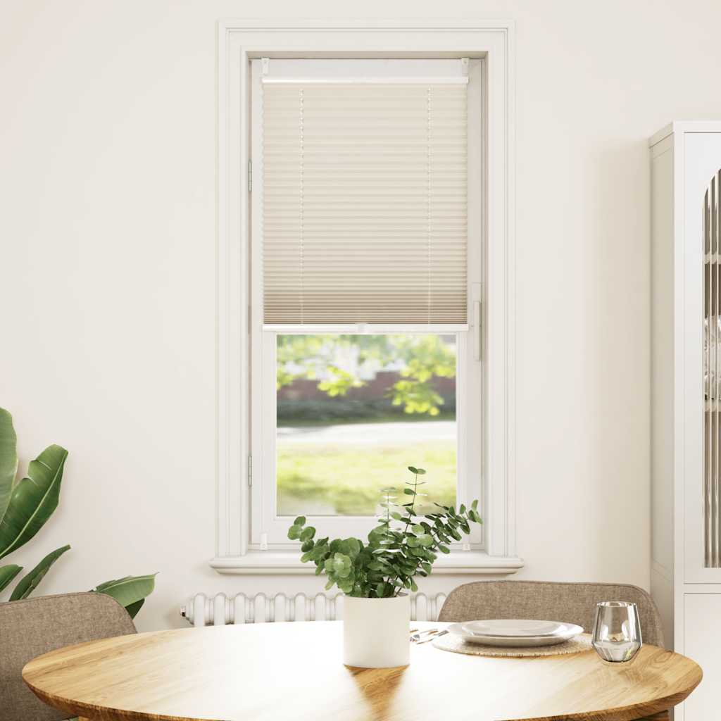 Pleated Blind Pleated Shade Roller Blind 40x150cm Cream
