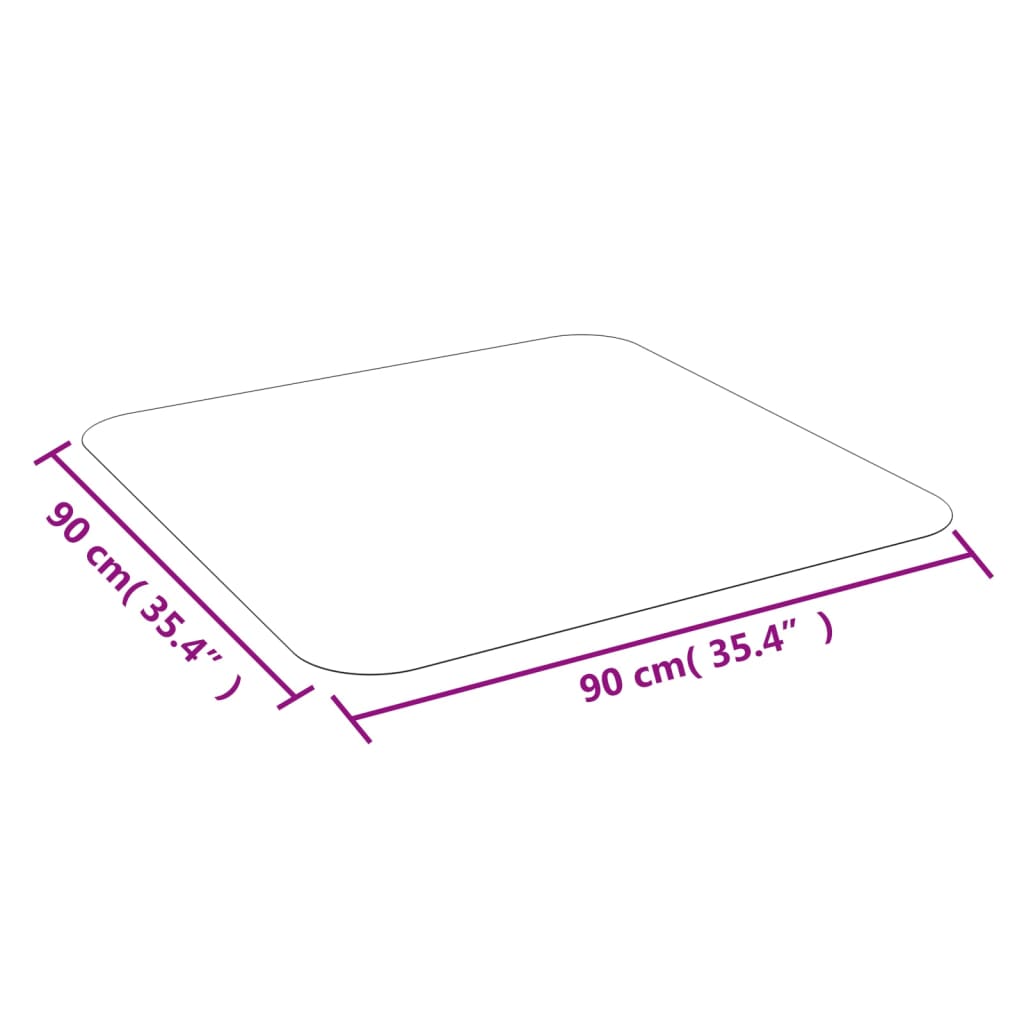 Floor protector mat for laminate or carpet 90x90 cm
