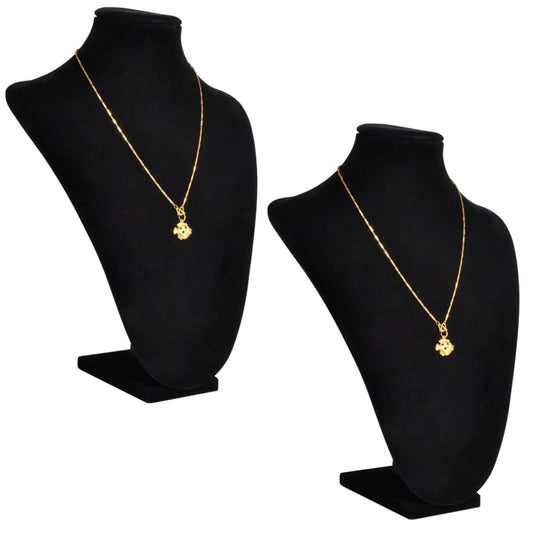 Buste à bijoux flanelle noire 23x11,5x30 cm 2 pces