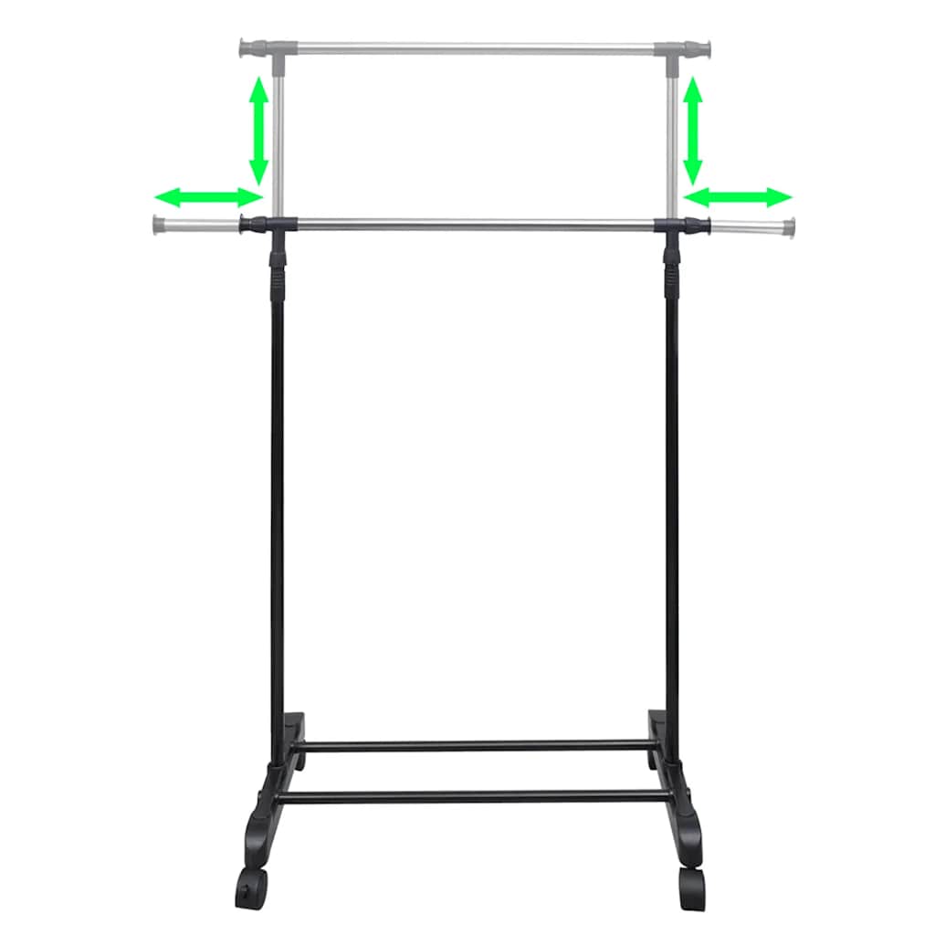 Adjustable Garment Racks 2 Pcs. 1 Clothes Rail